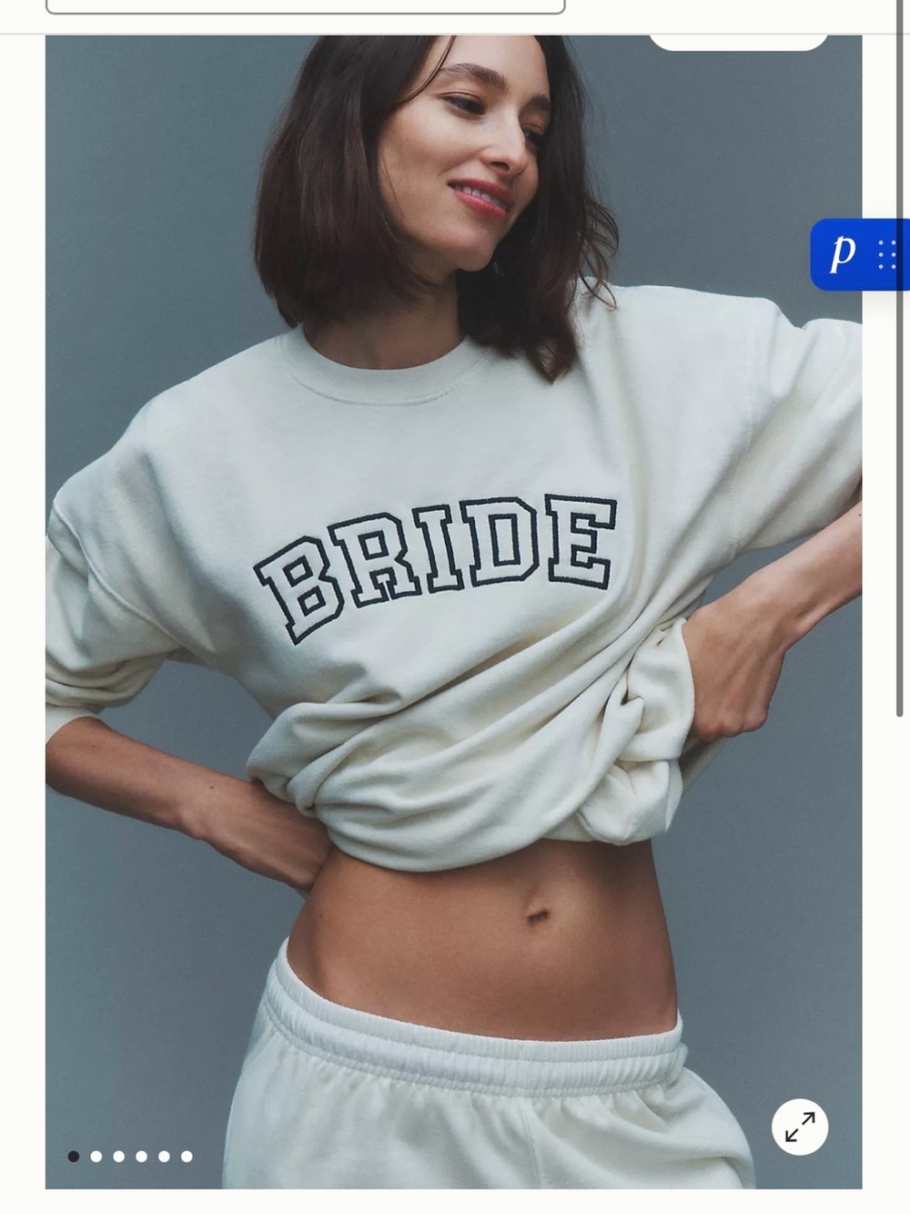 By Anthropologie Weddings Bride Crew-Neck Sweatshirt
